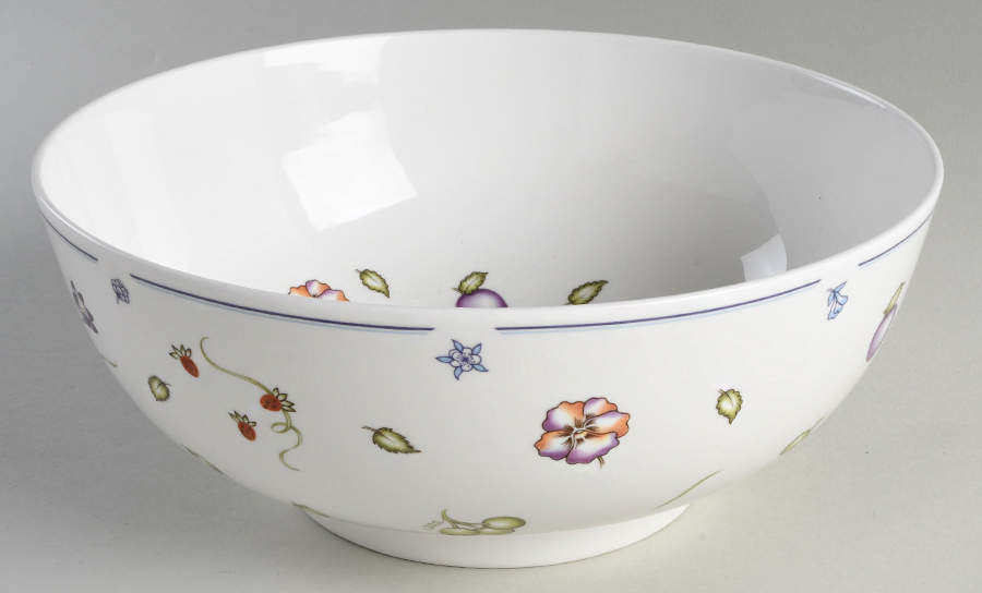 Chatsworth (Scalloped, Fruit) 9" Salad Serving Bowl by Royal Crown Derby-1