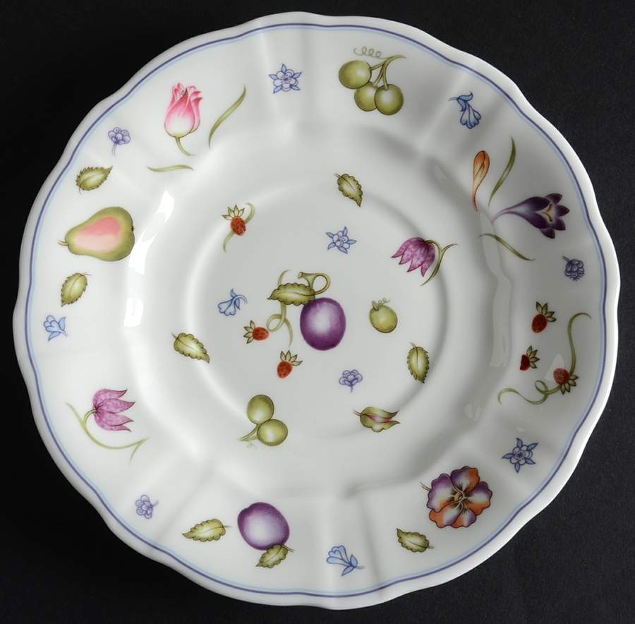 Chatsworth (Scalloped, Fruit) Underplate for Gravy Boat by Royal Crown Derby-1
