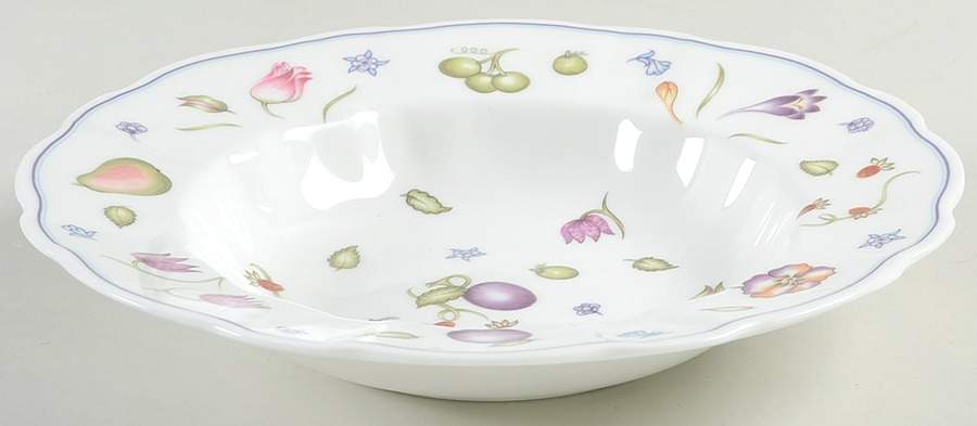 Chatsworth (Scalloped, Fruit) Rim Soup Bowl by Royal Crown Derby-1