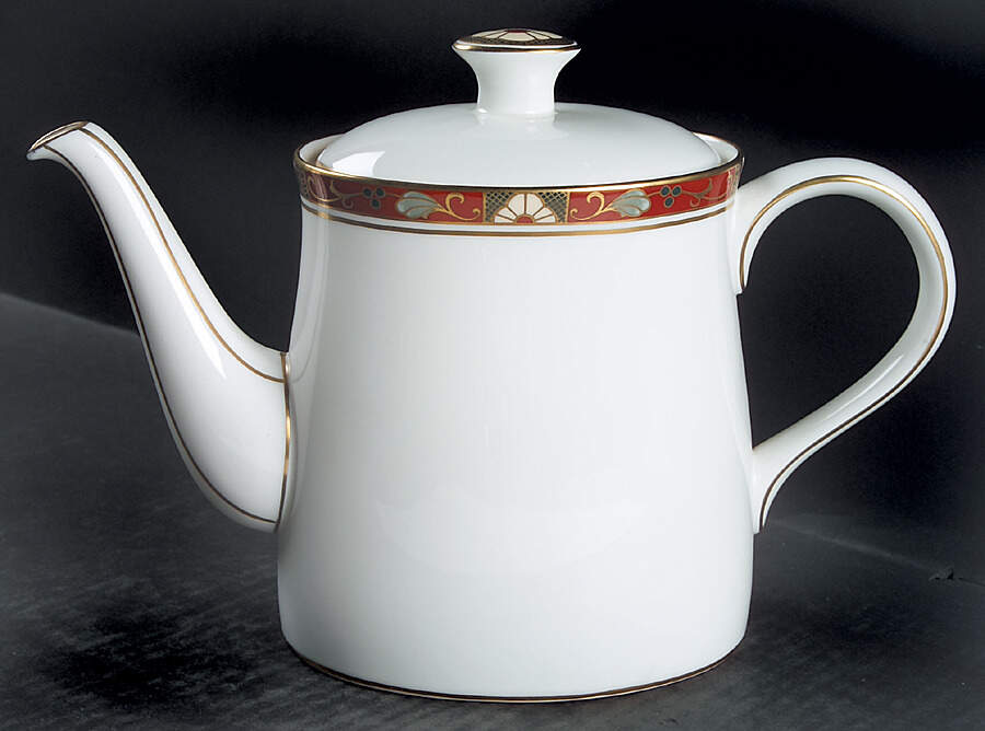 Cloisonne Teapot & Lid by Royal Crown Derby-1