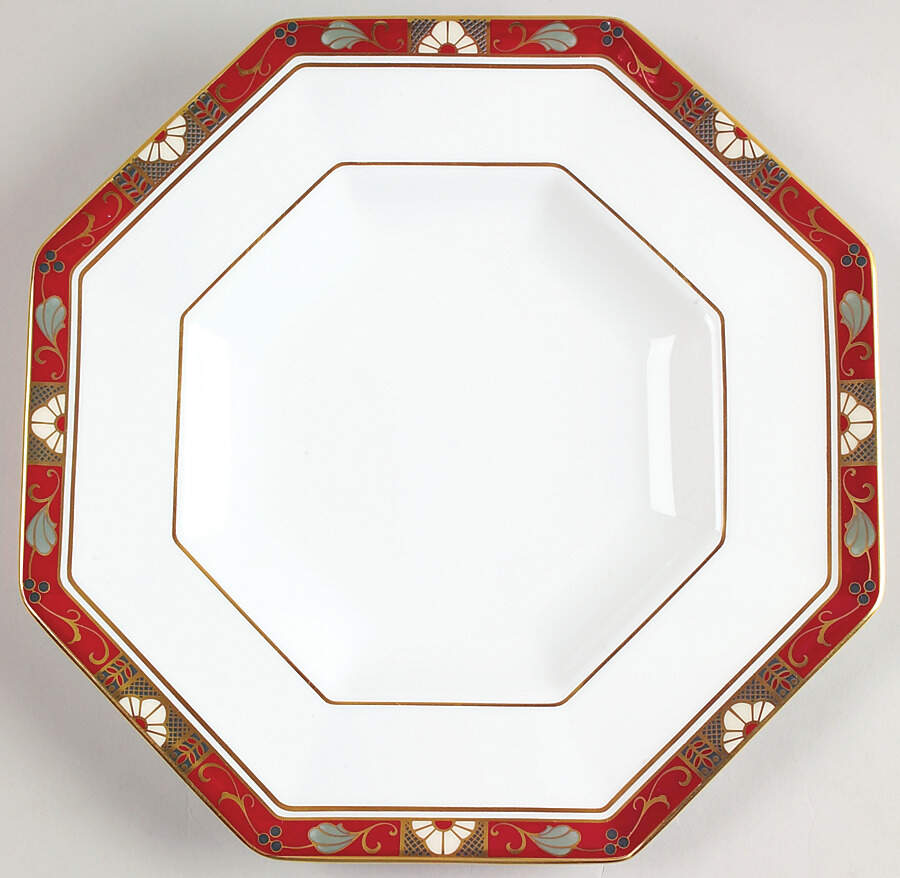 Cloisonne Octagonal Luncheon Plate by Royal Crown Derby-1