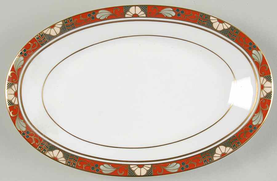Cloisonne Relish/Gravy Underplate by Royal Crown Derby-1
