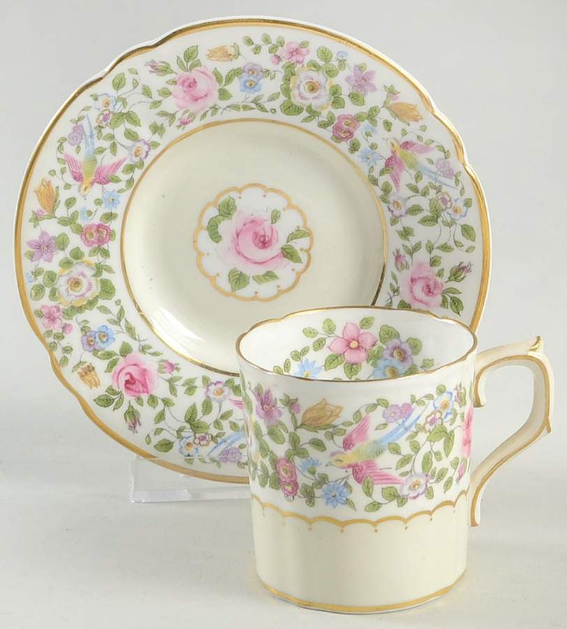 Cotswold Flat Demitasse Cup & Saucer Set by Royal Crown Derby-1