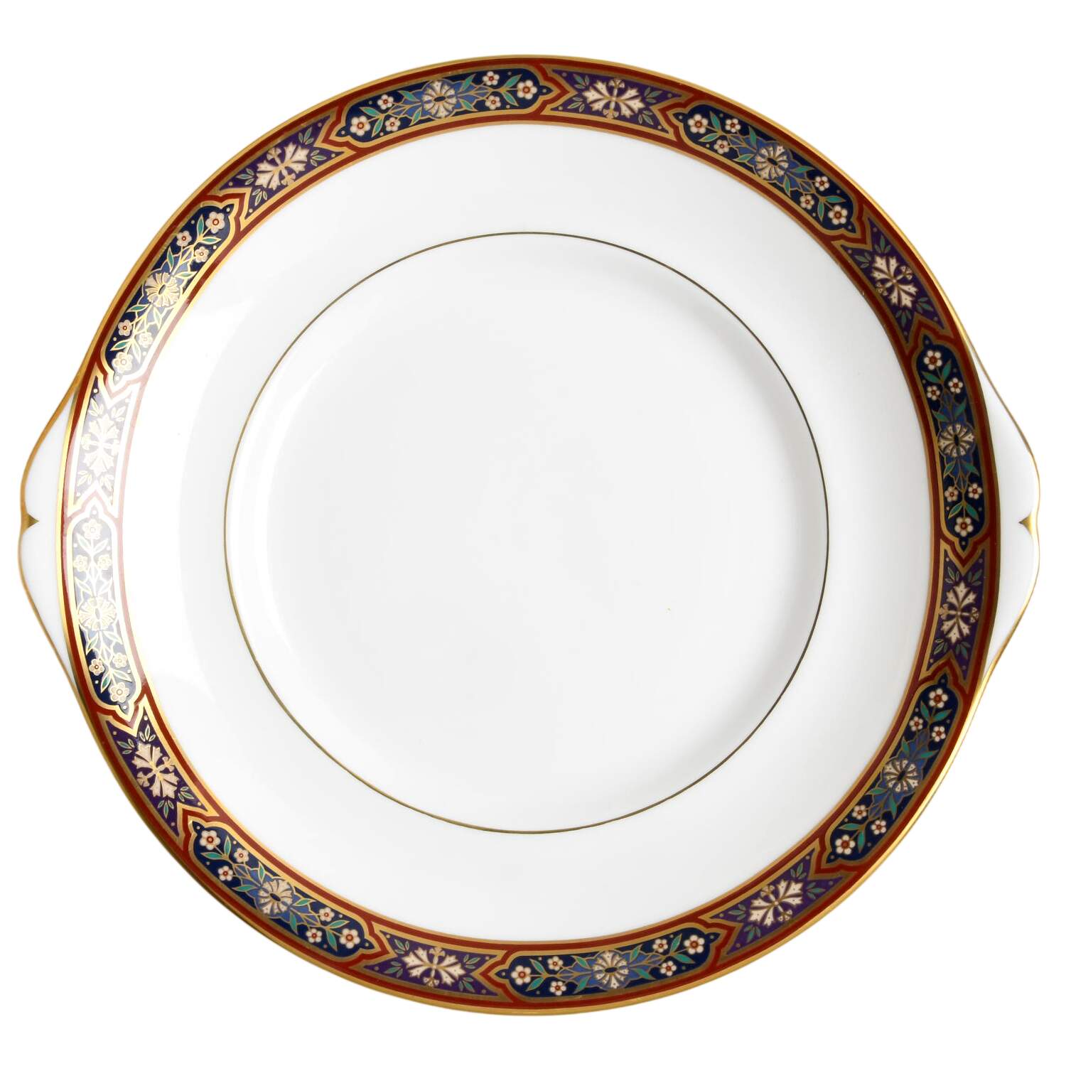 Dauphin Handled Cake/Pastry Plate by Royal Crown Derby-1