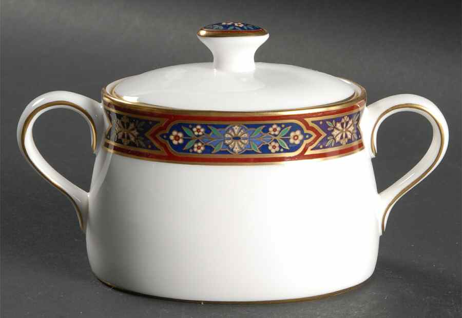 Dauphin Sugar Bowl & Lid by Royal Crown Derby-1