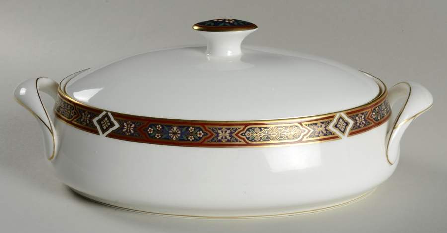 Dauphin Oval Covered Vegetable by Royal Crown Derby-1