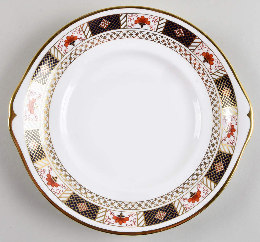 Derby Border Handled Cake/Pastry Plate by Royal Crown Derby-1