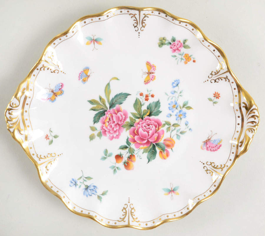 Derby Days (Royal Shape) Handled Cake/Pastry Plate by Royal Crown Derby-1
