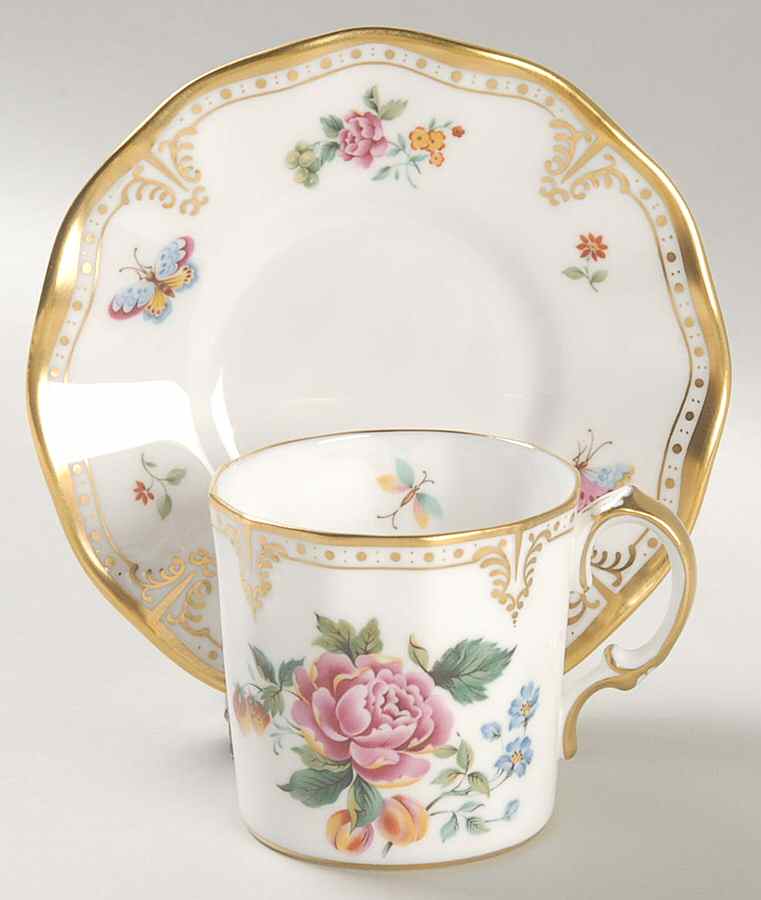 Derby Days (Royal Shape) Flat Demitasse Cup & Saucer Set by Royal Crown Derby-1