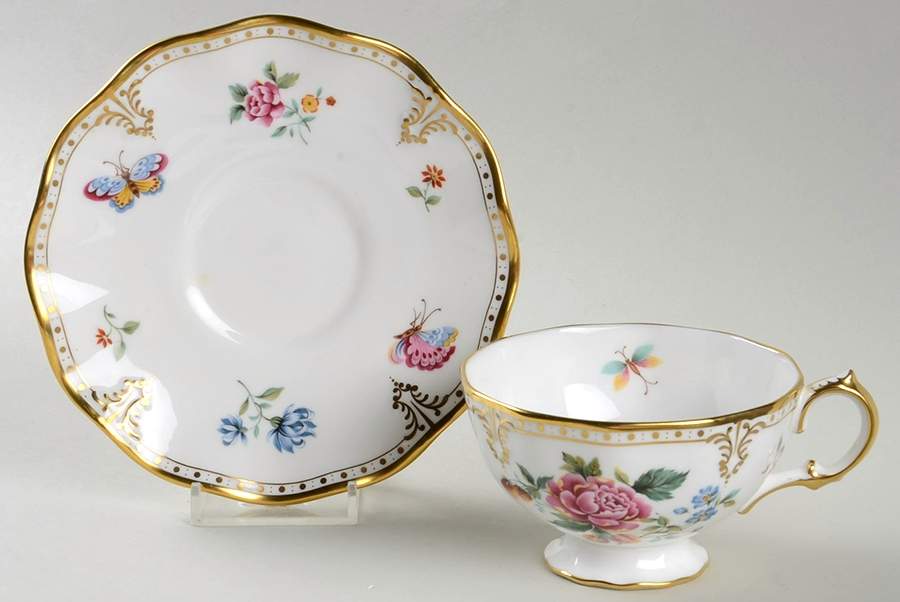 Derby Days (Royal Shape) Footed Cup & Saucer Set by Royal Crown Derby-1
