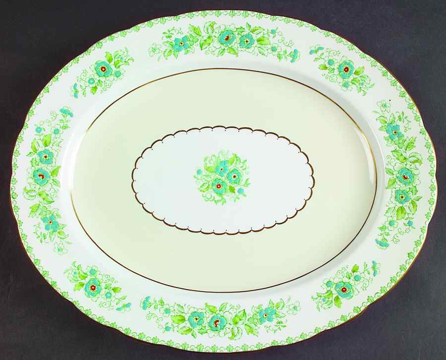 Derby Dale 11" Oval Serving Platter by Royal Crown Derby-1