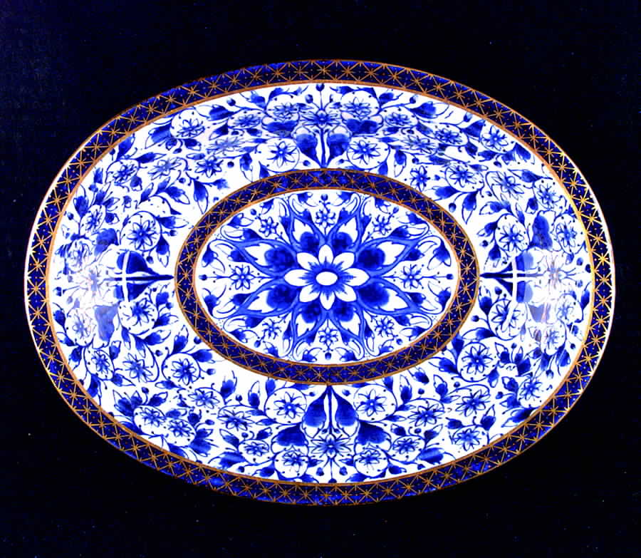 Derby Lily 9" Oval Vegetable Bowl by Royal Crown Derby-1