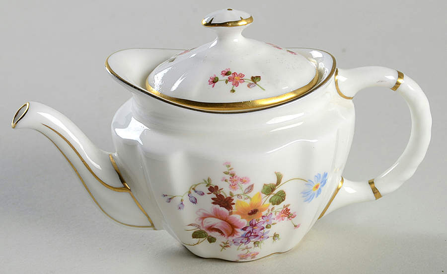 Derby Posies Miniature Teapot & Lid by Royal Crown Derby-1