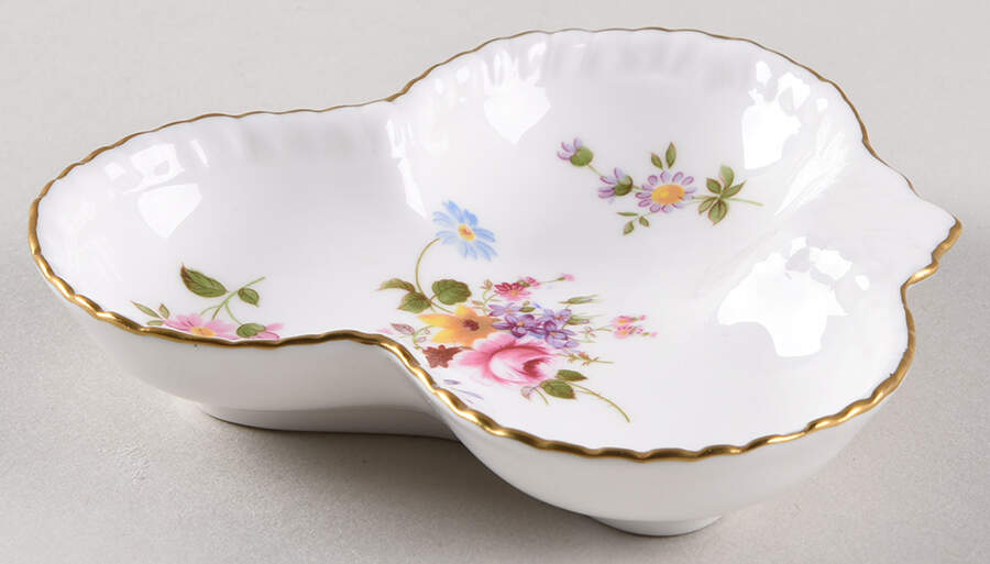 Derby Posies Club Shaped Tray by Royal Crown Derby-1