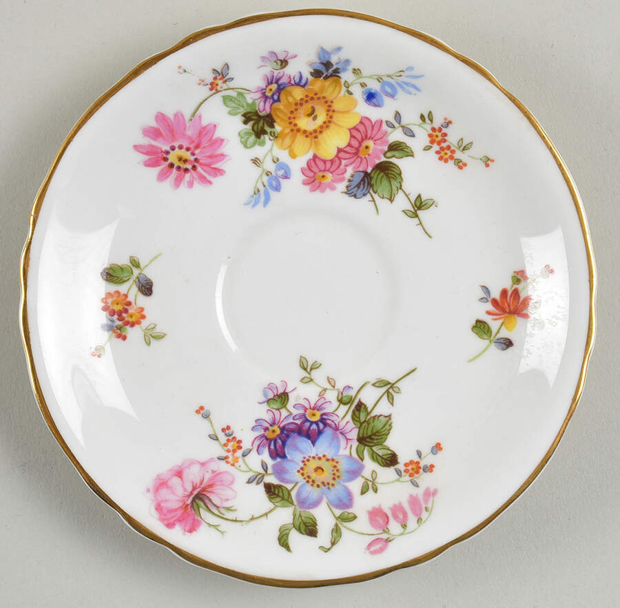 Derby Posies Saucer for Flat Demitasse Cup by Royal Crown Derby-1