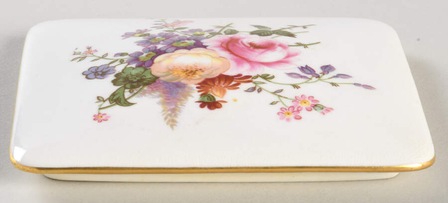 Derby Posies Lid for 4" Square Box by Royal Crown Derby-1