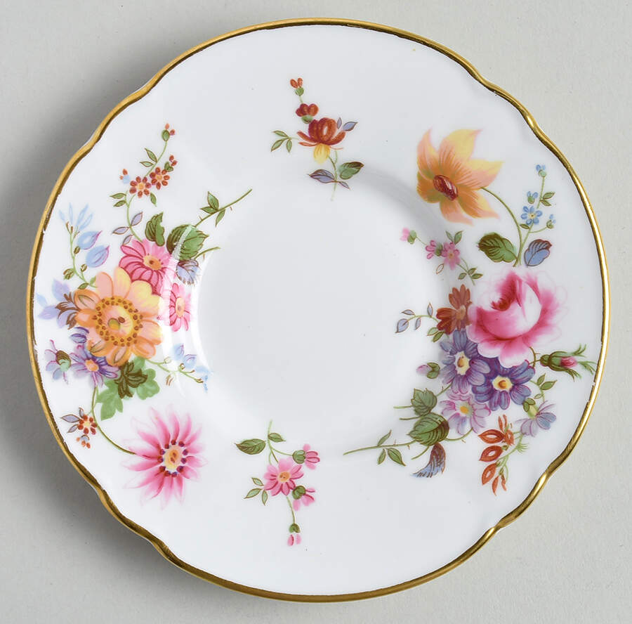 Derby Posies Saucer for Flat Demitasse Cup by Royal Crown Derby-1