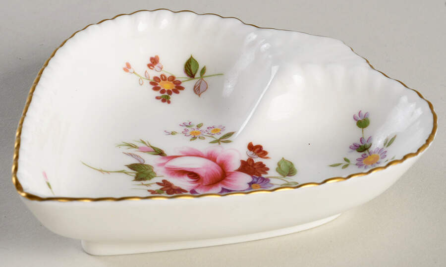 Derby Posies Spade Shaped Tray by Royal Crown Derby-1