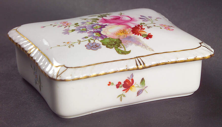Derby Posies Cigarette Box & Lid by Royal Crown Derby-1