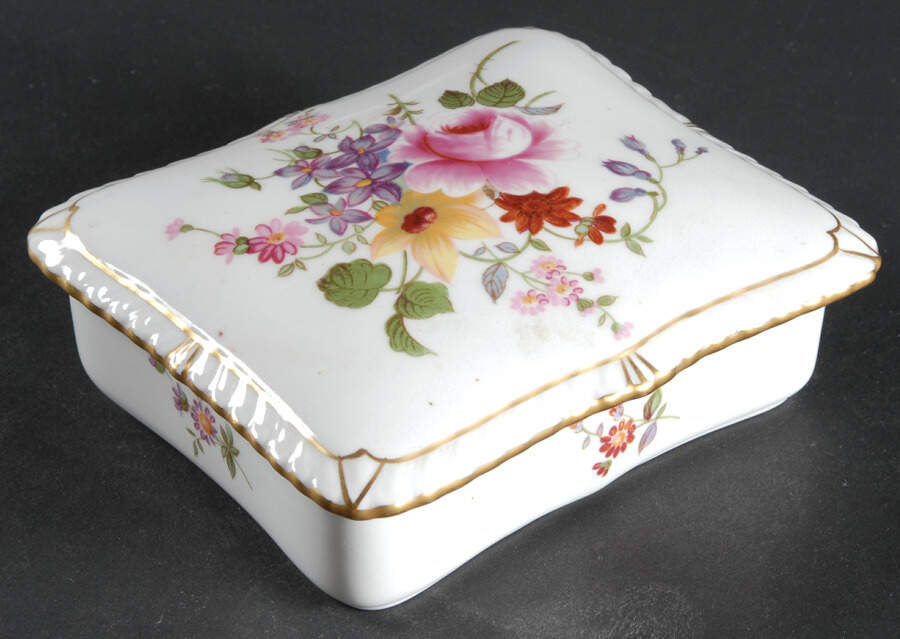 Derby Posies Cigarette Box & Lid by Royal Crown Derby-1