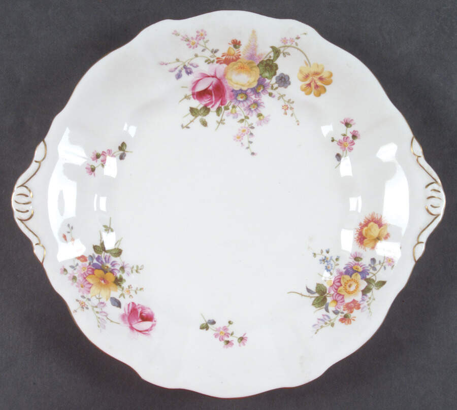 Derby Posies Handled Cake/Pastry Plate by Royal Crown Derby-1