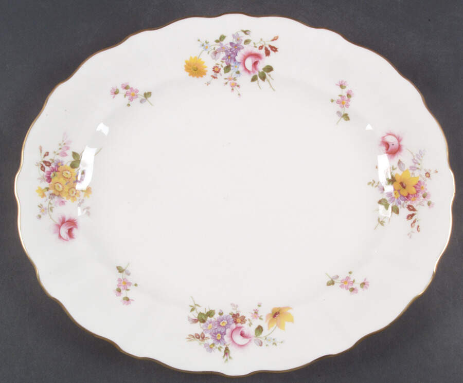 Derby Posies 12" Oval Serving Platter by Royal Crown Derby-1