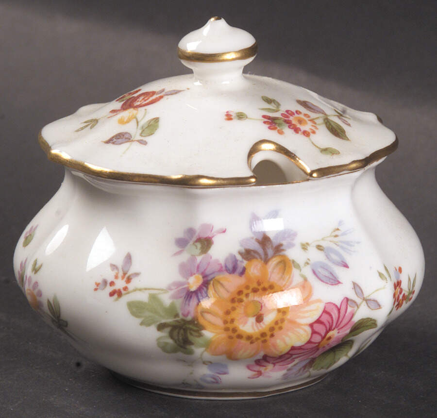 Derby Posies Mustard Jar & Lid by Royal Crown Derby-1