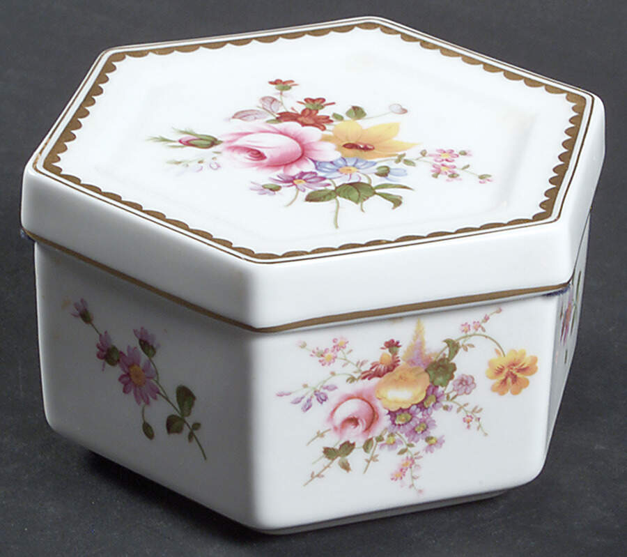 Derby Posies Music Box with Lid by Royal Crown Derby-1