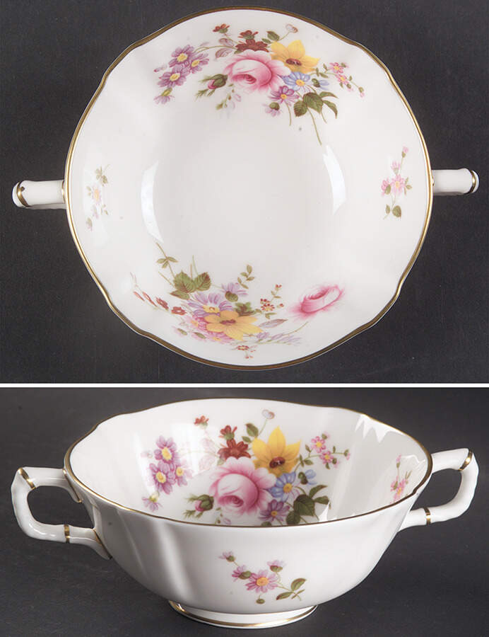 Derby Posies Footed Cream Soup Bowl by Royal Crown Derby-1