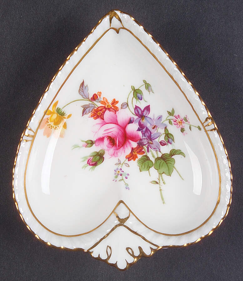 Derby Posies Spade Shaped Tray by Royal Crown Derby-1