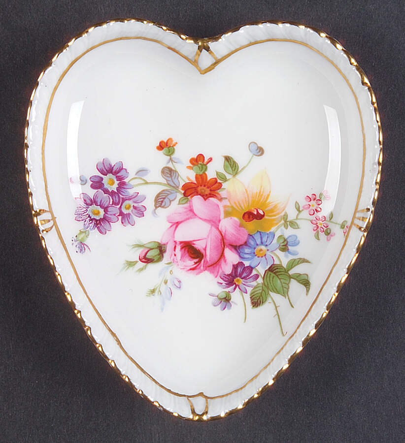 Derby Posies Heart Shaped Tray by Royal Crown Derby-1