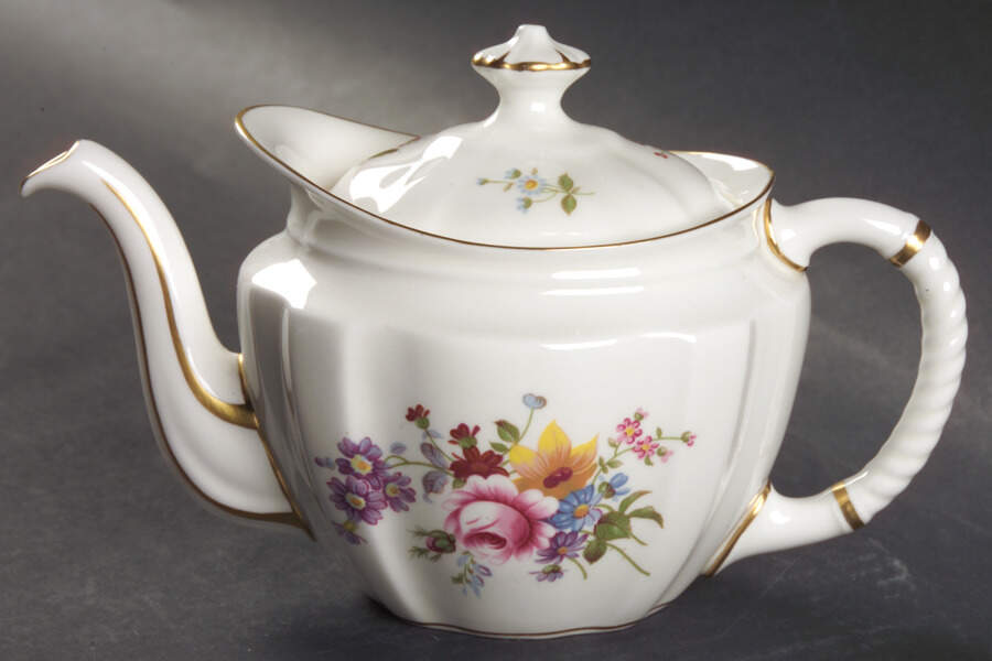 Derby Posies Mini Teapot & Lid by Royal Crown Derby-1