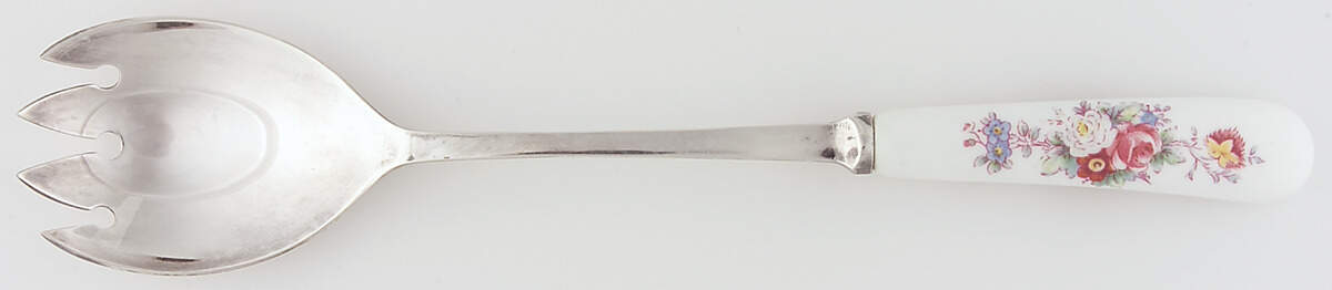 Derby Posies Salad Serving Fork with Stainless Prongs by Royal Crown Derby-1