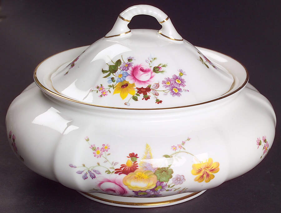 Derby Posies Round Covered Vegetable by Royal Crown Derby-1