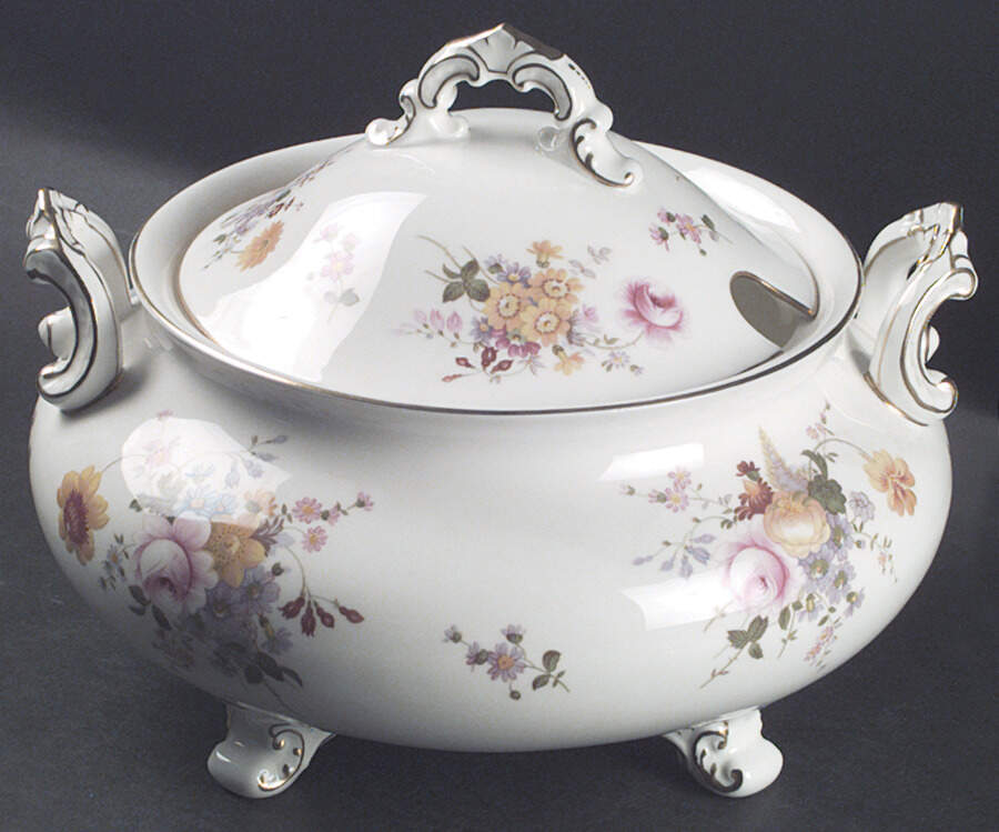 Derby Posies 4-Toed Tureen & Lid by Royal Crown Derby-1