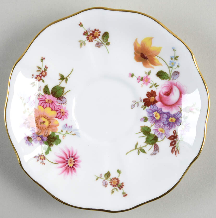 Derby Posies Saucer for Flat Demitasse Cup by Royal Crown Derby-1