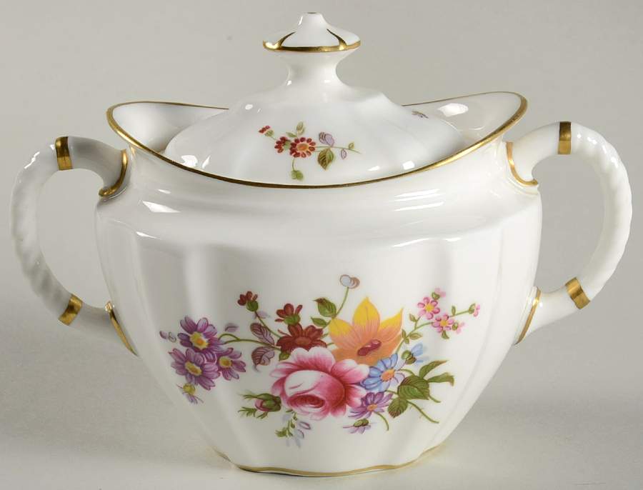 Derby Posies Sugar Bowl & Lid by Royal Crown Derby-1