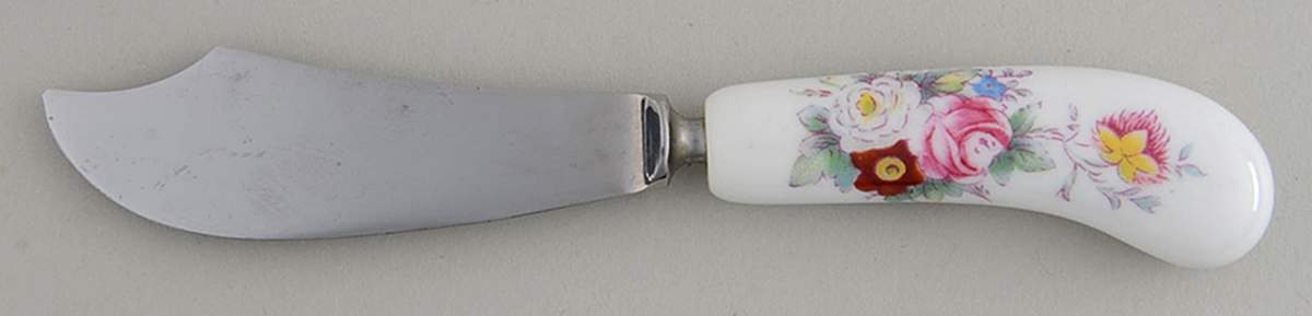 Derby Posies Individual Cheese Knife with Stainless Blade by Royal Crown Derby-1