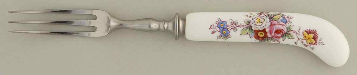 Derby Posies Individual Fruit Fork W/Stainless Tines by Royal Crown Derby-1