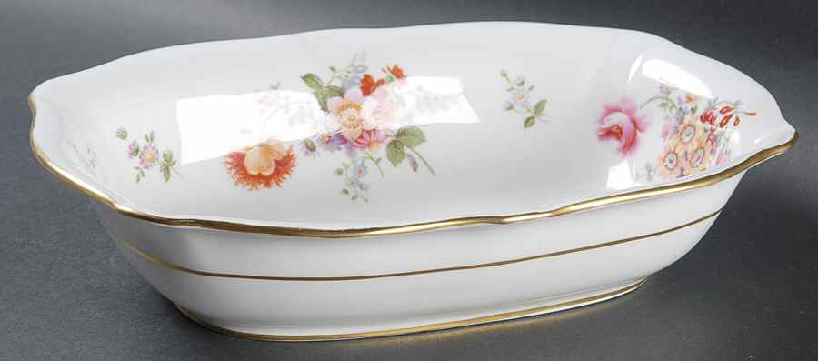 Derby Posies 9" Oval Vegetable Bowl by Royal Crown Derby-1