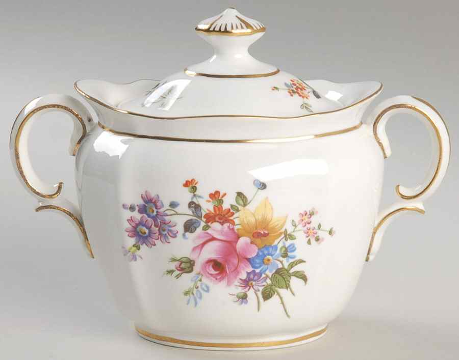 Derby Posies Sugar Bowl & Lid by Royal Crown Derby-1