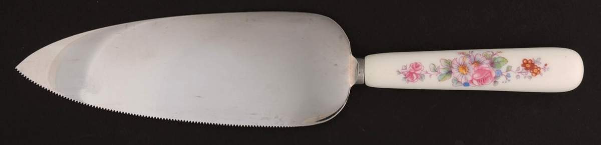 Derby Posies Pie Server with Stainless Blade by Royal Crown Derby-1