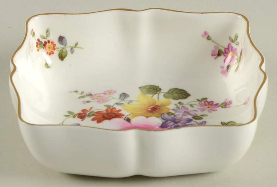 Derby Posies 4" Square Ashtray by Royal Crown Derby-1