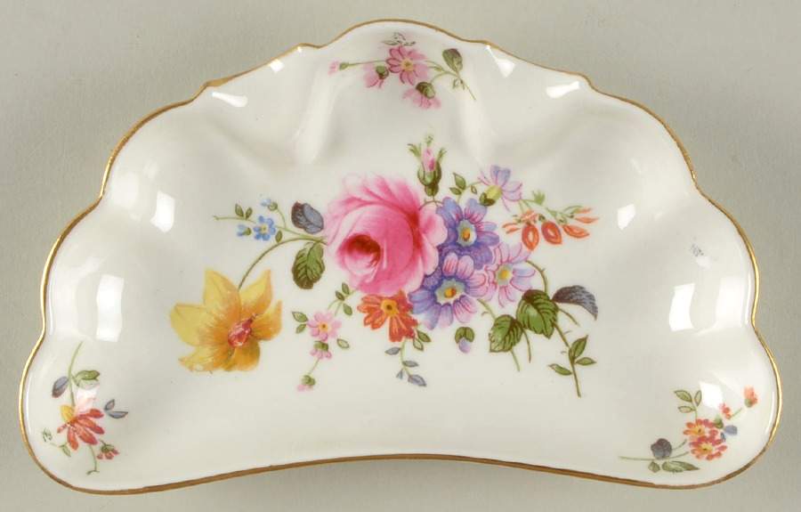 Derby Posies 5' Crescent Ashtray by Royal Crown Derby-1
