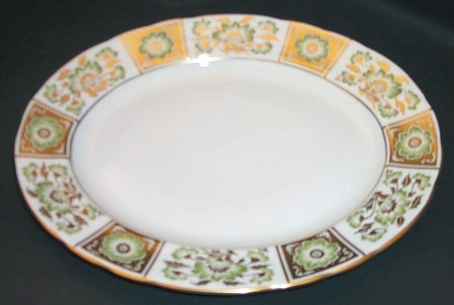 Derby Panel Green 13" Oval Serving Platter by Royal Crown Derby-1