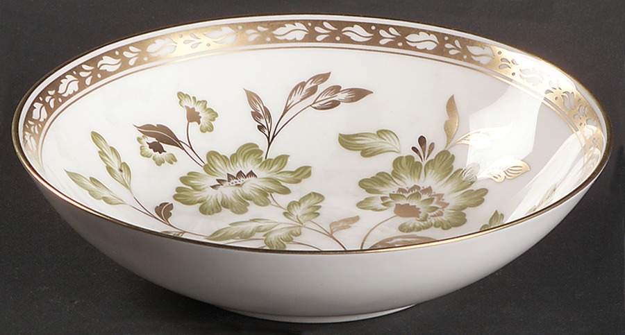 Derby Panel Green Accent Coupe Cereal Bowl by Royal Crown Derby-1