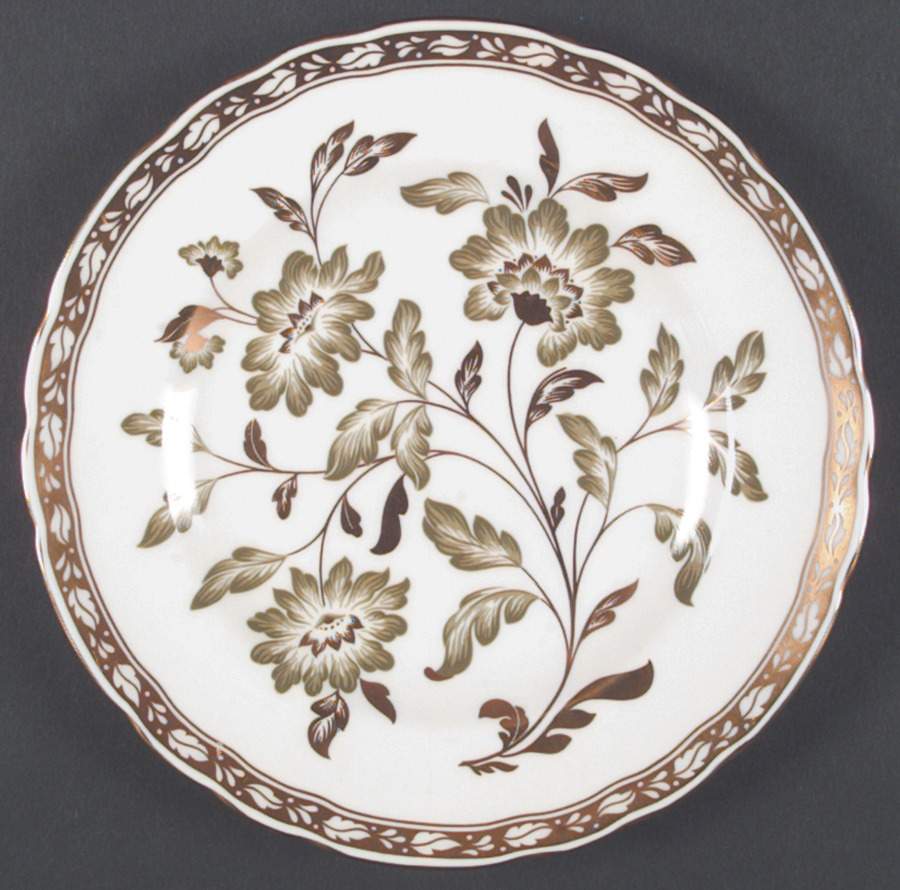 Derby Panel Green Accent Salad Plate by Royal Crown Derby-1