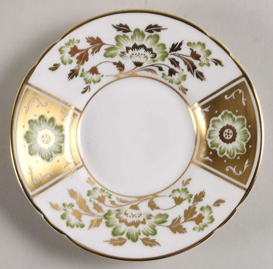 Derby Panel Green Saucer for Demitasse Cup by Royal Crown Derby-1