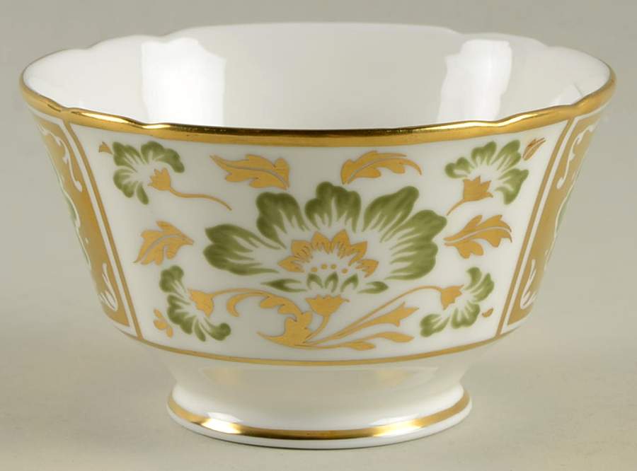 Derby Panel Green Open Sugar Bowl by Royal Crown Derby-1