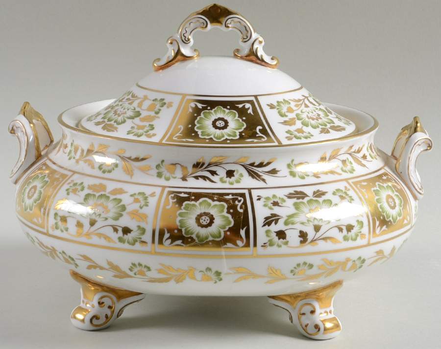 Derby Panel Green Round Covered Vegetable by Royal Crown Derby-1